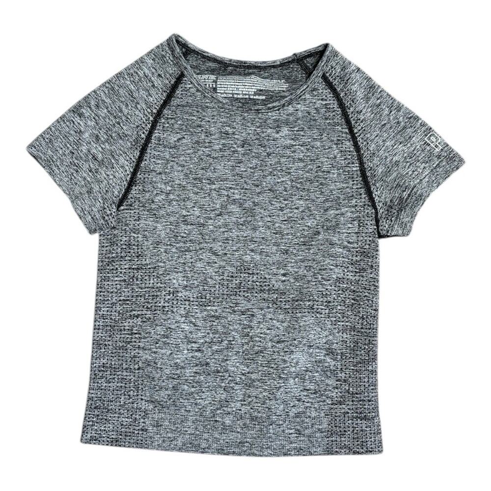 Victoria’s Secret PINK Gray Short Sleeve Cropped Workout Top Small